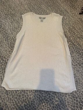 Autumn Cashmere White Sleeveless Knit Tank size small